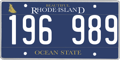 RI license plate 196989