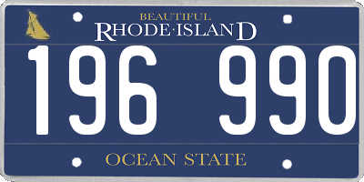 RI license plate 196990