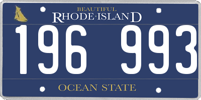RI license plate 196993