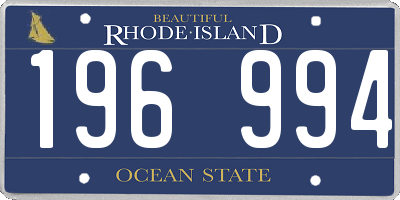 RI license plate 196994