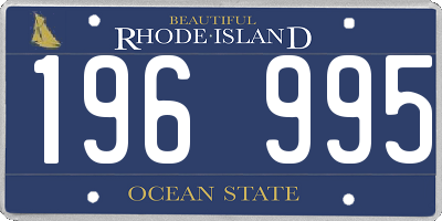 RI license plate 196995