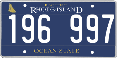 RI license plate 196997