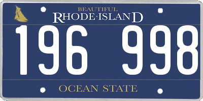 RI license plate 196998