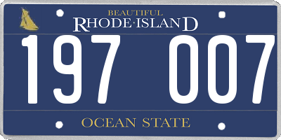 RI license plate 197007