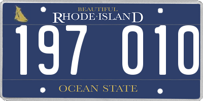 RI license plate 197010