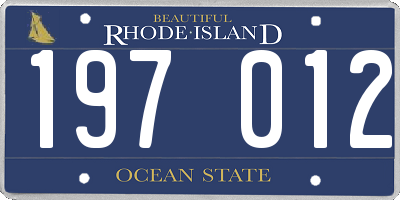 RI license plate 197012