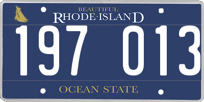 RI license plate 197013