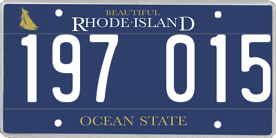RI license plate 197015