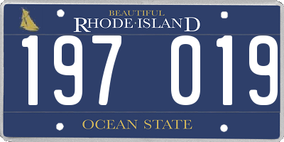 RI license plate 197019