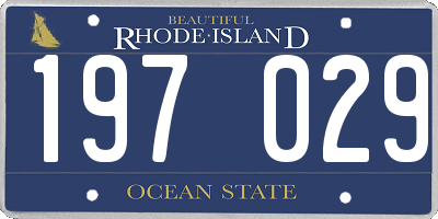 RI license plate 197029