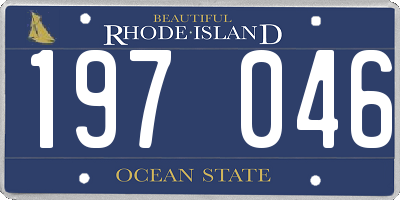 RI license plate 197046