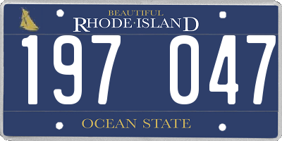 RI license plate 197047