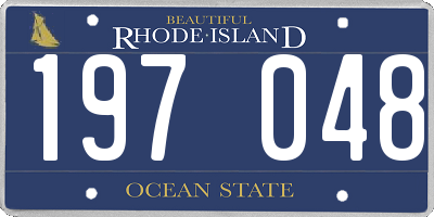 RI license plate 197048