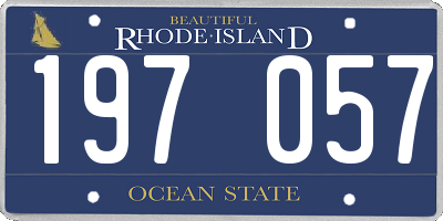 RI license plate 197057