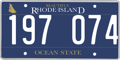 RI license plate 197074
