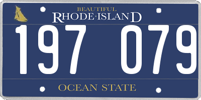 RI license plate 197079