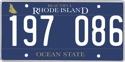 RI license plate 197086