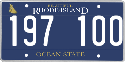RI license plate 197100