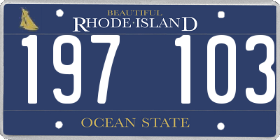 RI license plate 197103