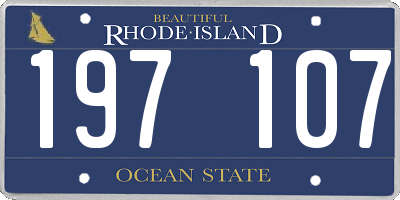 RI license plate 197107