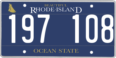 RI license plate 197108