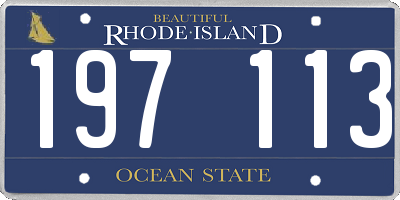 RI license plate 197113