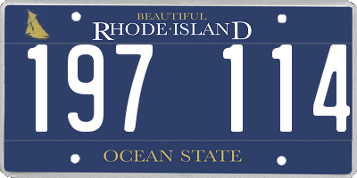 RI license plate 197114