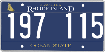 RI license plate 197115