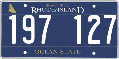 RI license plate 197127