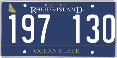 RI license plate 197130