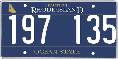 RI license plate 197135