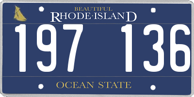 RI license plate 197136