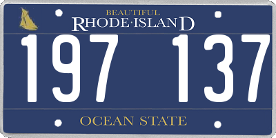 RI license plate 197137