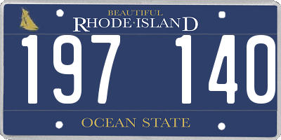 RI license plate 197140