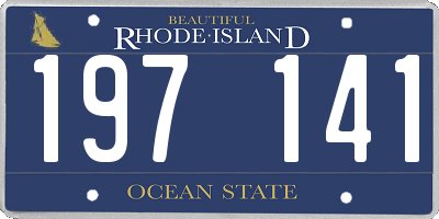 RI license plate 197141