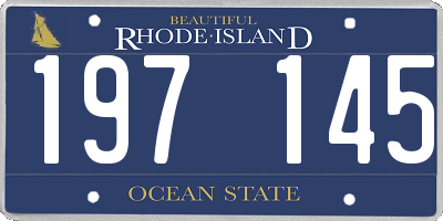 RI license plate 197145