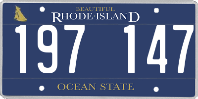 RI license plate 197147