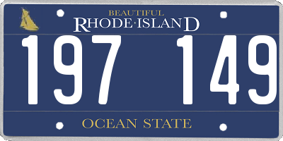 RI license plate 197149