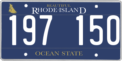 RI license plate 197150