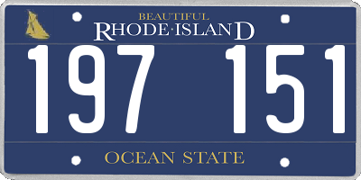RI license plate 197151