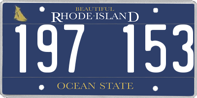 RI license plate 197153