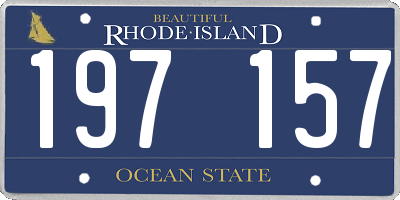 RI license plate 197157