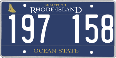 RI license plate 197158