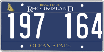 RI license plate 197164