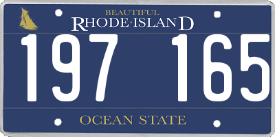 RI license plate 197165