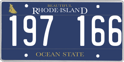 RI license plate 197166