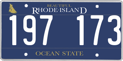 RI license plate 197173