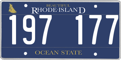 RI license plate 197177