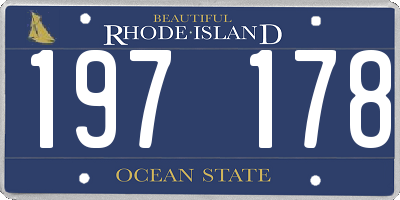 RI license plate 197178