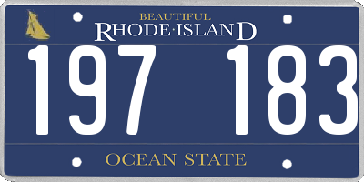 RI license plate 197183